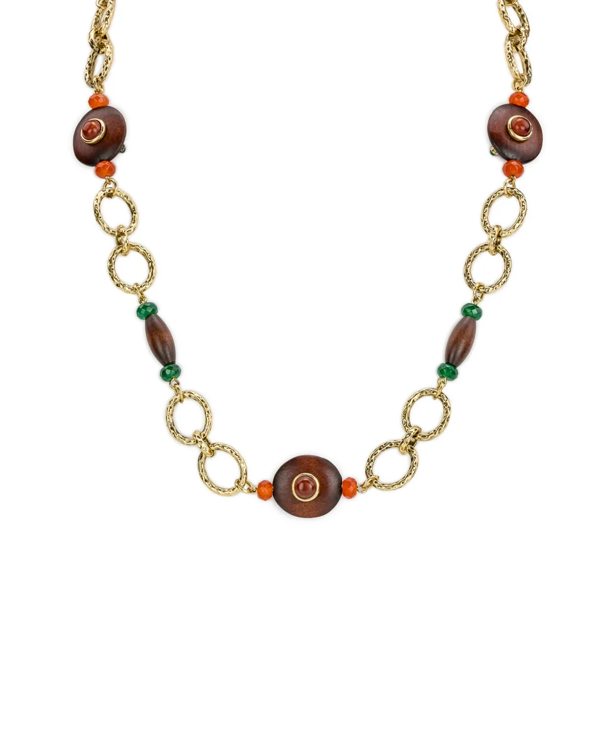 Gold-Plated Station Necklace by Patricia Nash