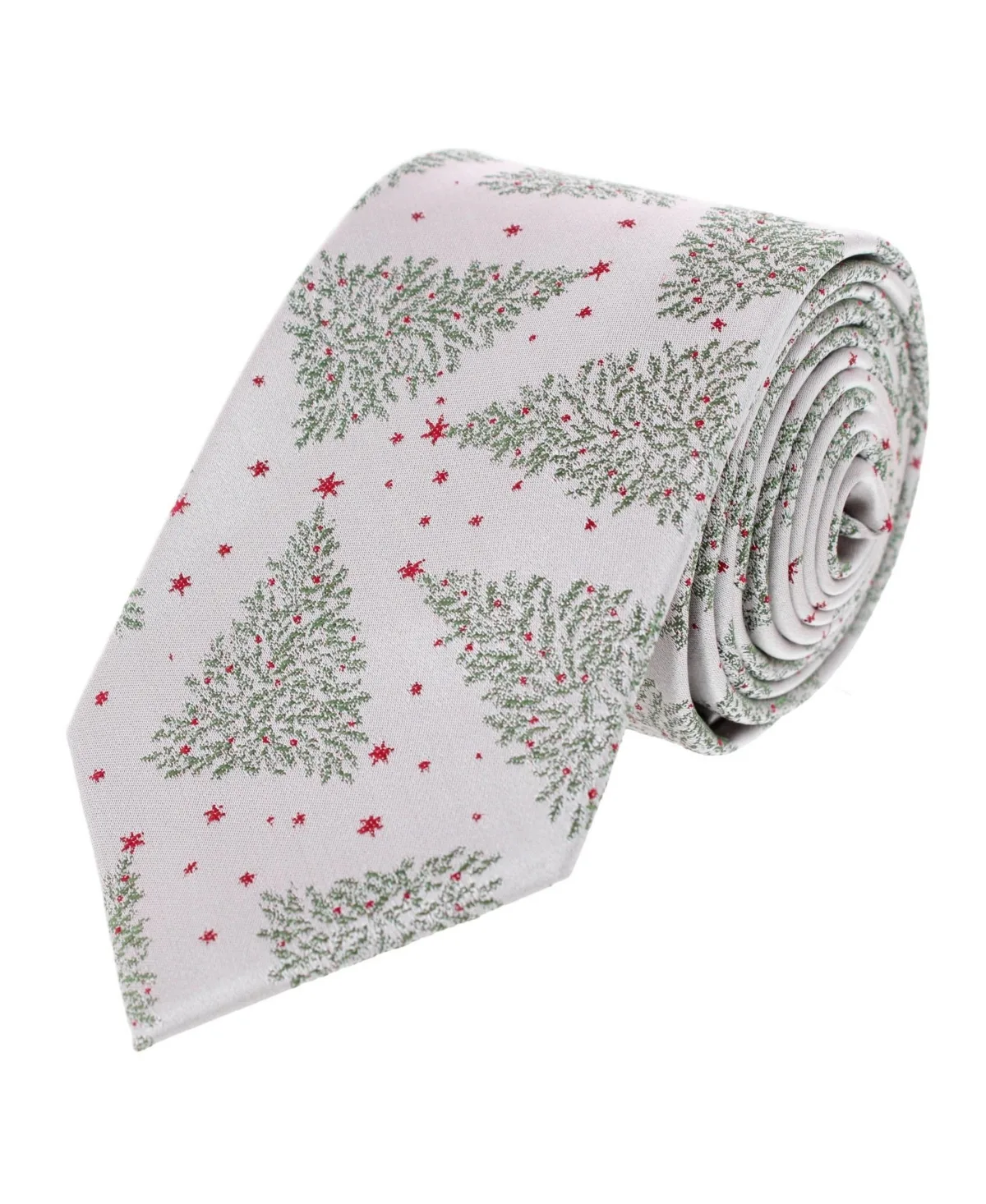 Sterling Modern Christmas Tree Novelty Holiday Necktie by Trafalgar