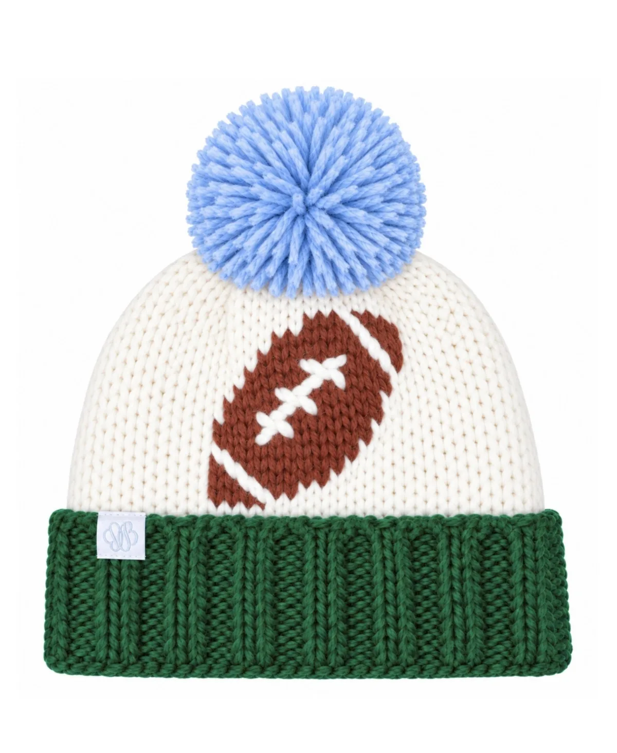 Football Bobble Chunky Knit Beanie by Bits & Bows