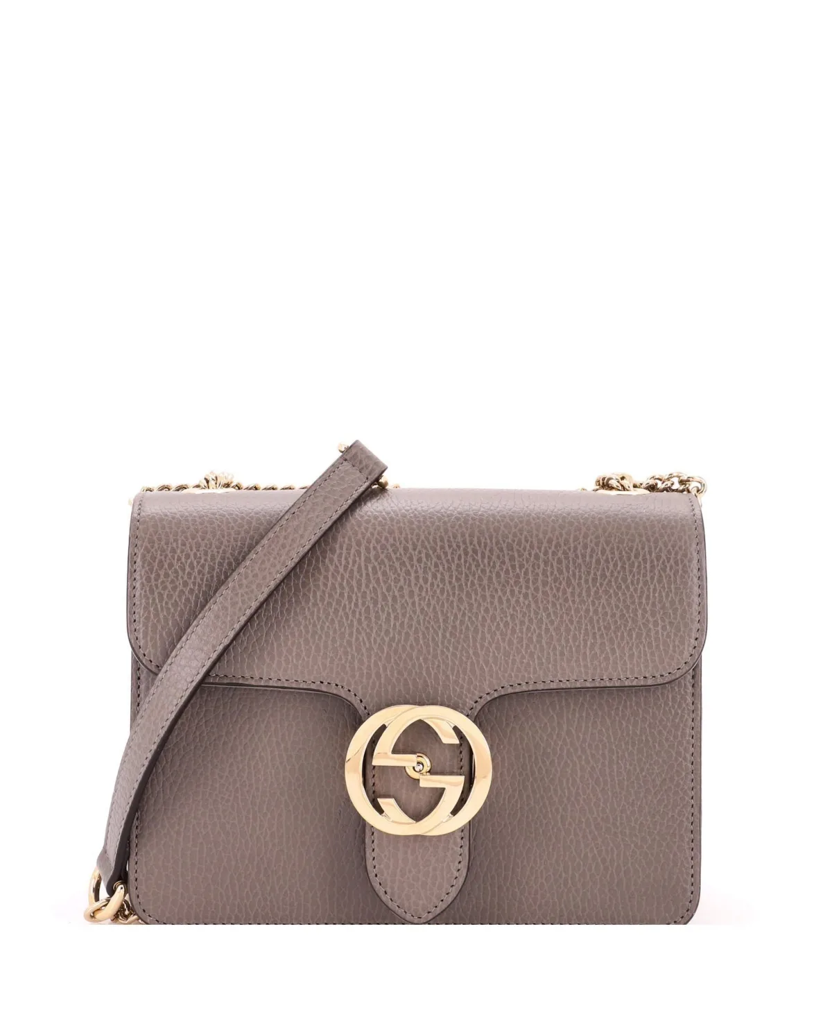 Pre-Owned Gucci Small Interlocking Shoulder Bag Leather