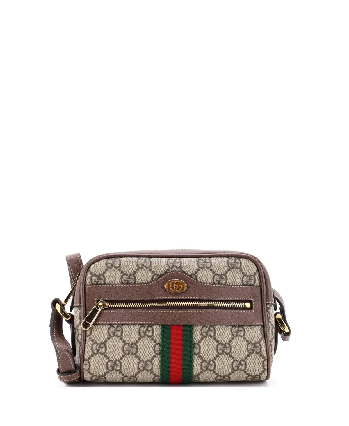 Pre-Owned Gucci Mini Ophidia Gg Coated Canvas Crossbody Shoulder Bag by Gucci
