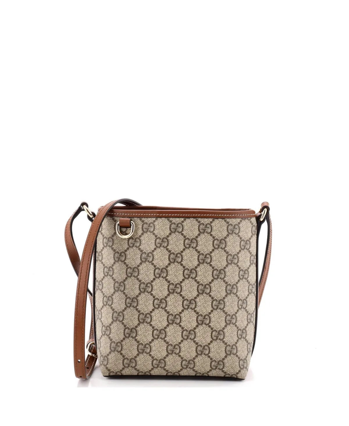 Pre-Owned Gucci Nano Gg Emblem Bucket Bag Gg Coated Canvas by Gucci