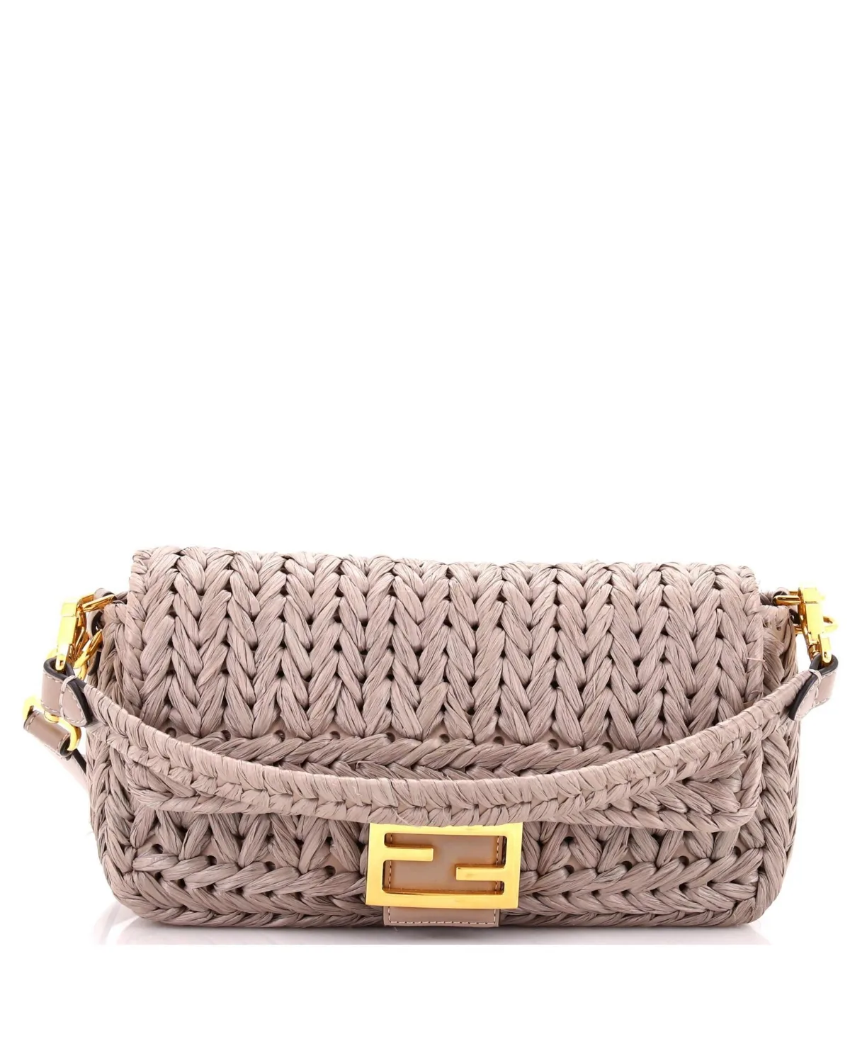 Pre-Owned Fendi Medium Baguette Nm Bag Woven Raffia by FENDI