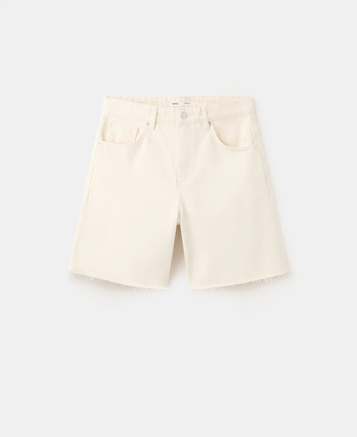 Straight Low-Rise Denim Bermuda Shorts by Mango