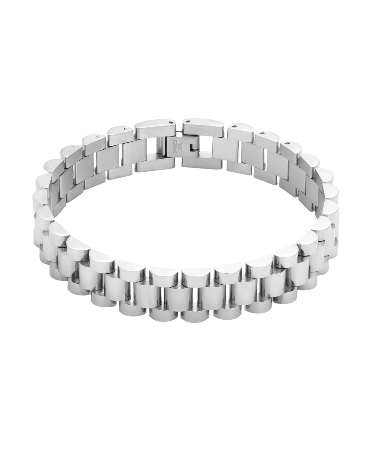 Silver-Plated Stainless Steel Link & Chain Watch Band by Adornia