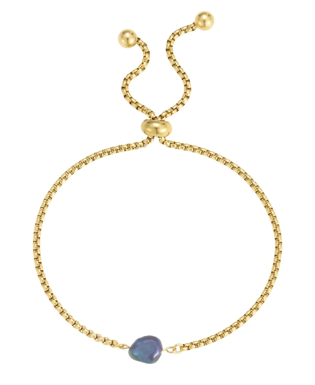 Natural Freshwater Pearl Gold-Tone Adjustable Bracelet by Adornia