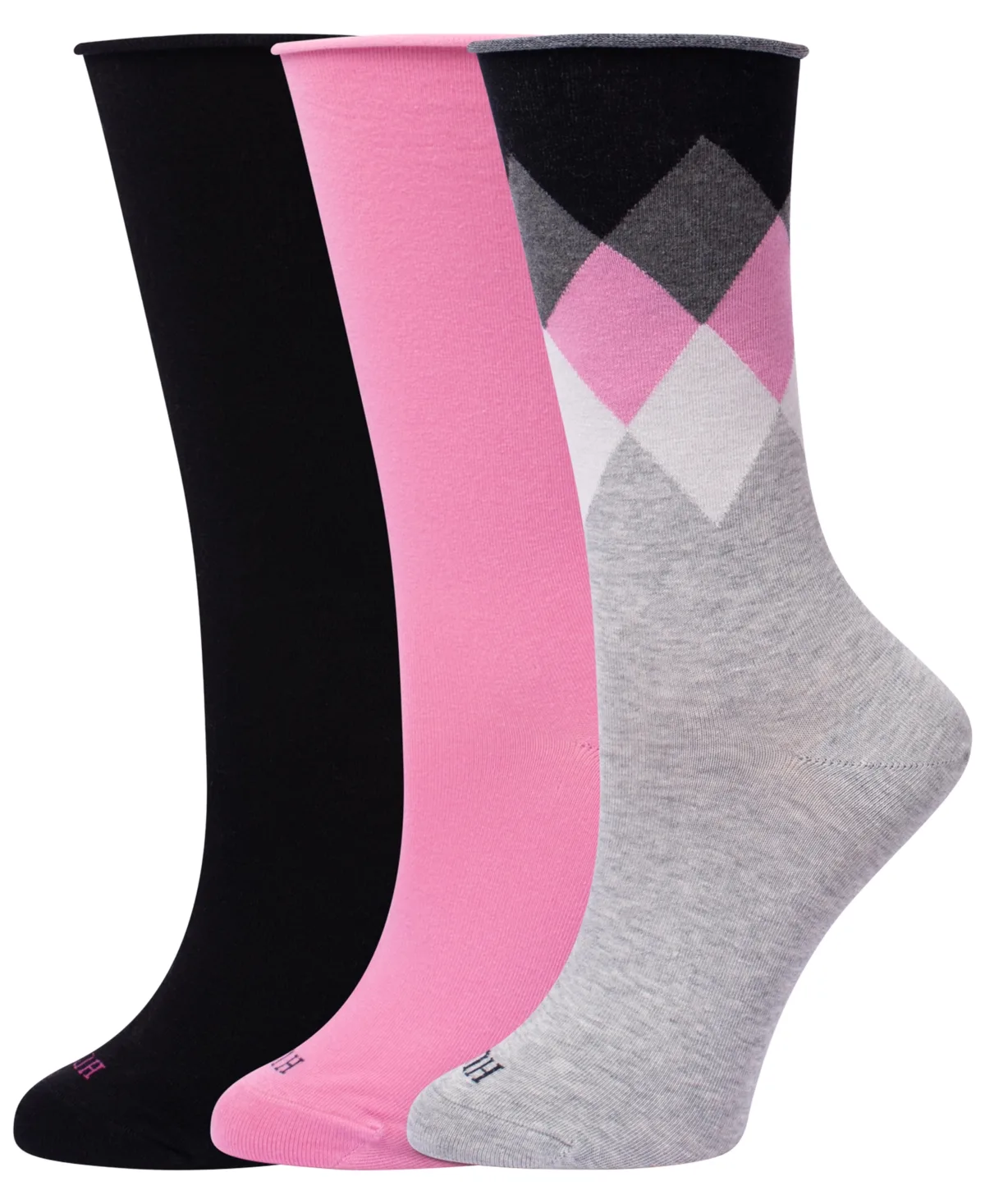Roll Top Socks 3-Pk by HUE