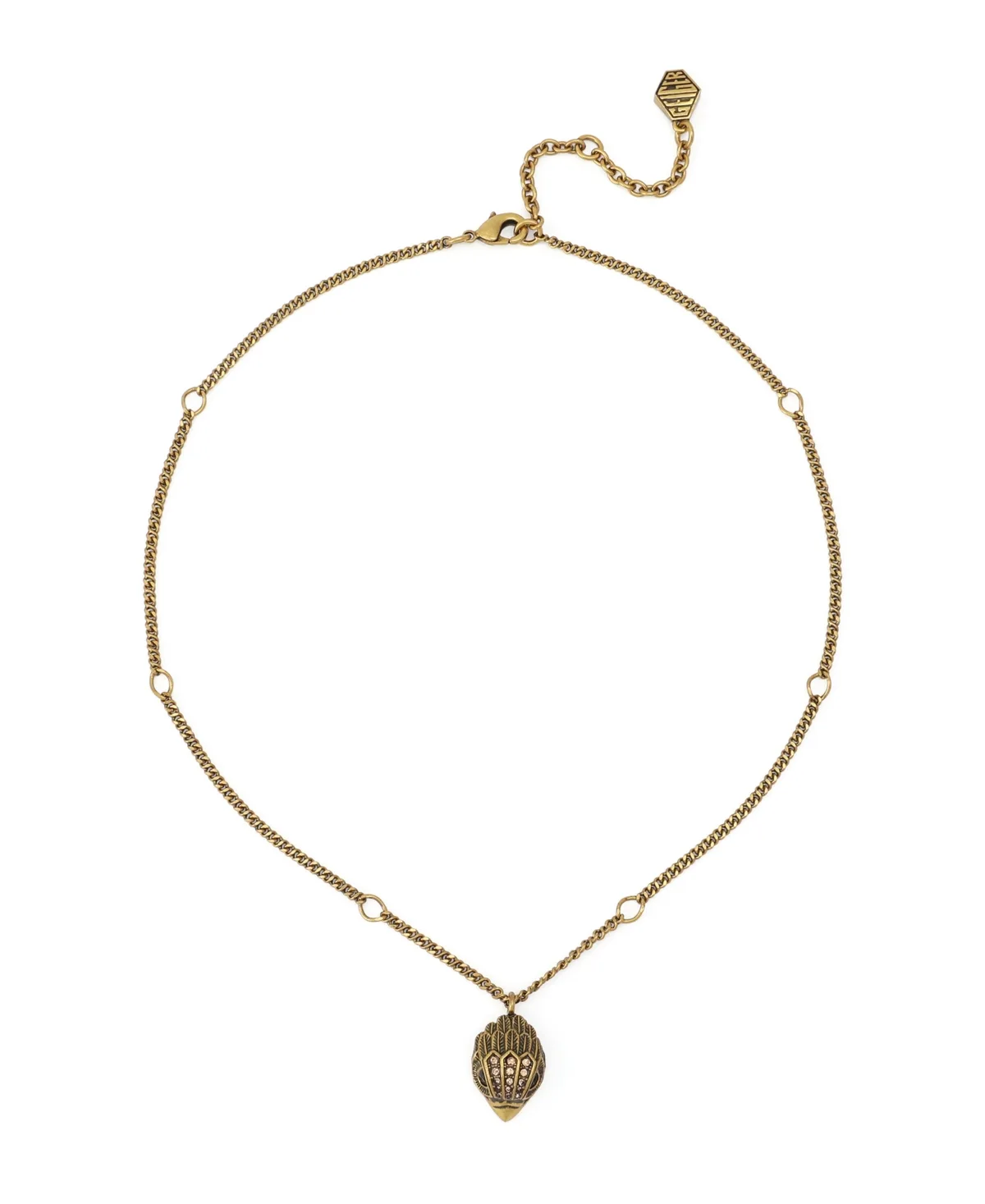 Adjustable Glass Crystal Signature Eagle Pendant Necklace by Kurt Geiger
