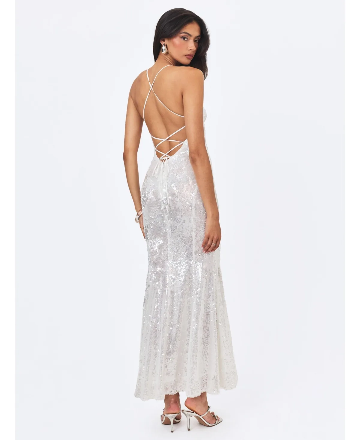 Cameron Scoop Neck Mermaid Sequin Maxi Dress by Miss Circle