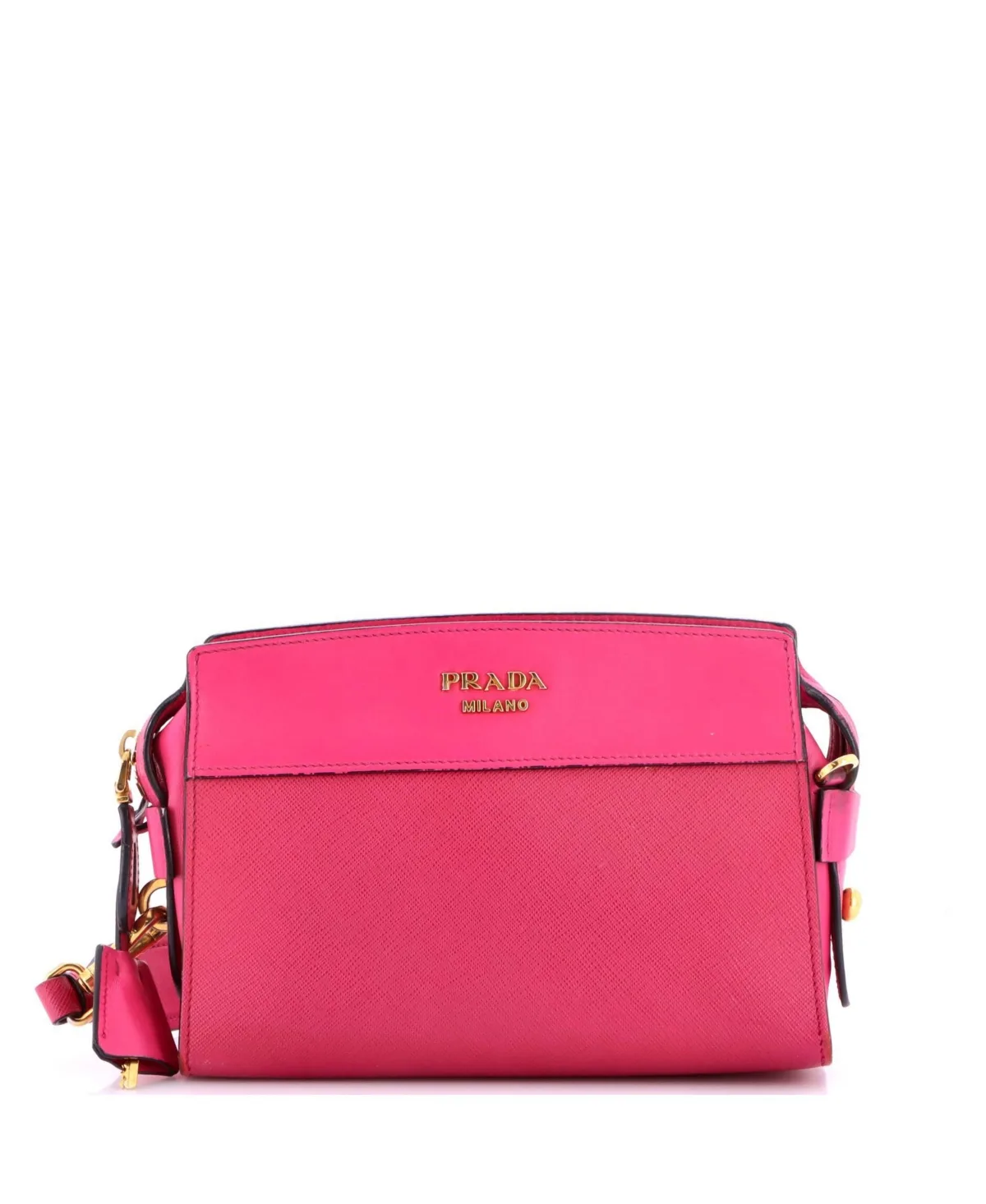 Pre-Owned Small Esplanade Crossbody Bag Saffiano with City Calf by Prada