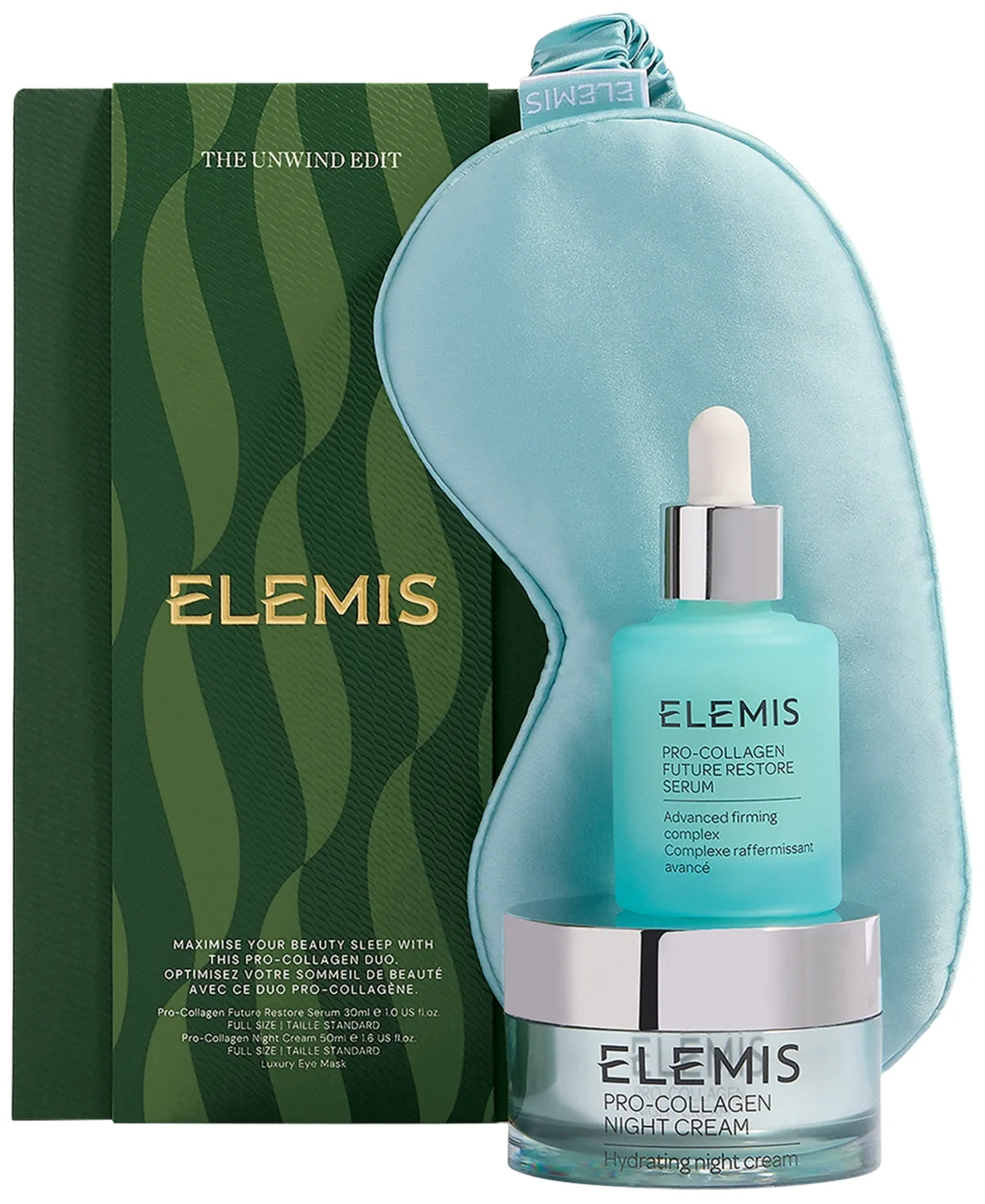 3-Piece Pro-Collagen the Unwind Edit Serum and Night Cream Gift Set by Elemis