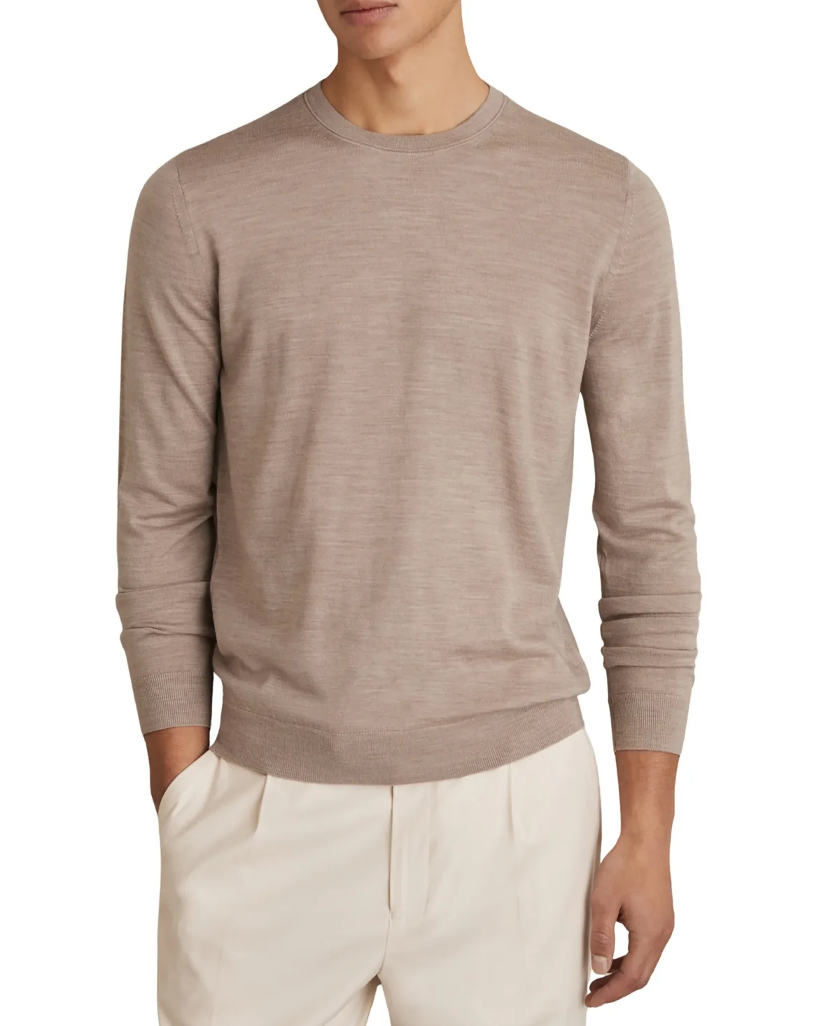 Wessex Long-Sleeve Merino Wool Crew Neck Sweater by Reiss