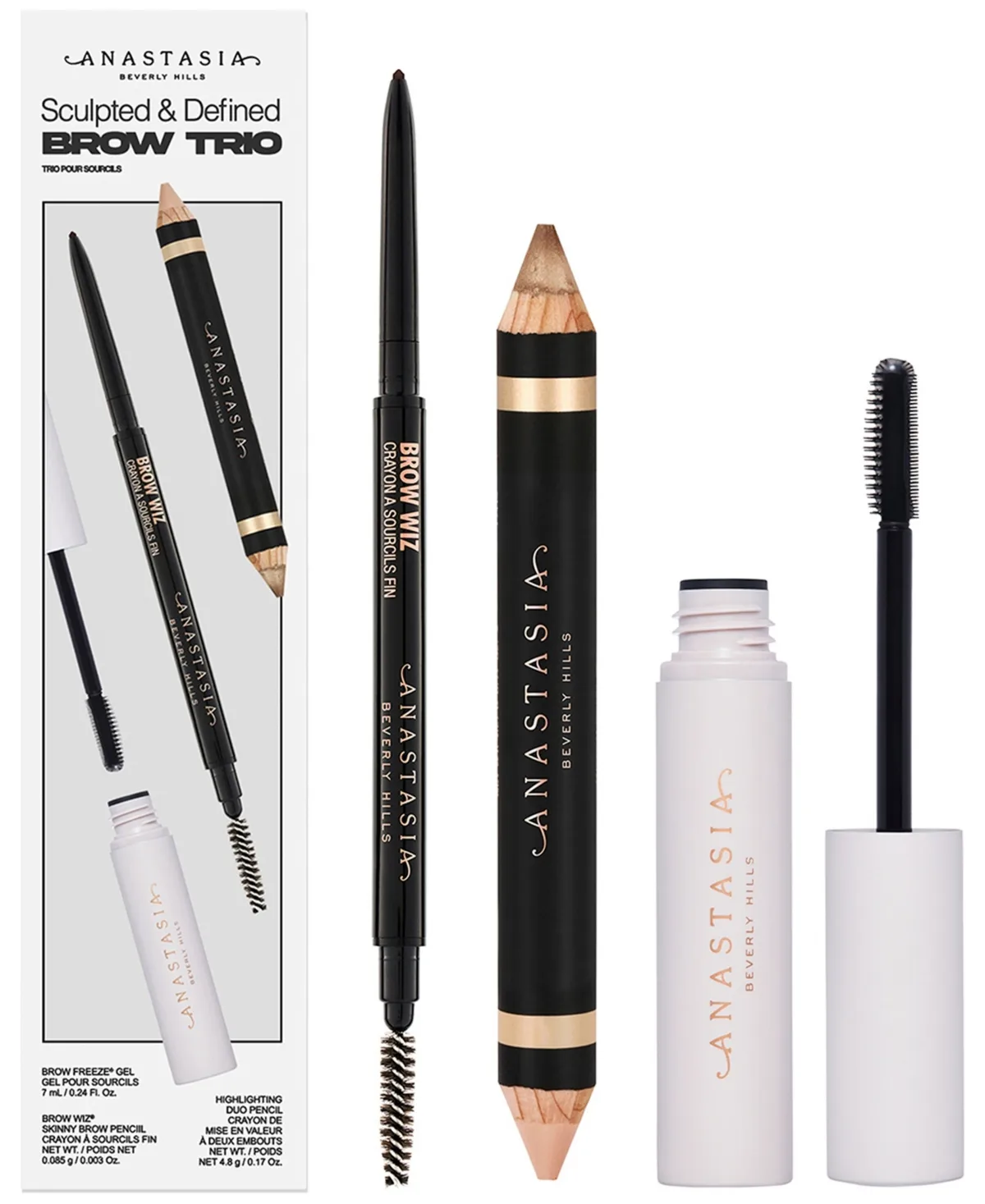 3-Piece Sculpted & Defined Brow Trio Set - Medium Brown by Anastasia Beverly Hills