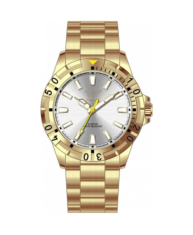 Quartz Water-Resistant Specialty 69031 Gold-Tone Stainless Steel Bracelet Watch, 42mm by Invicta