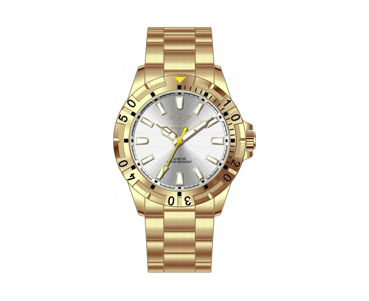 Quartz Water-Resistant Specialty 69031 Gold-Tone Stainless Steel Bracelet Watch, 42mm by Invicta