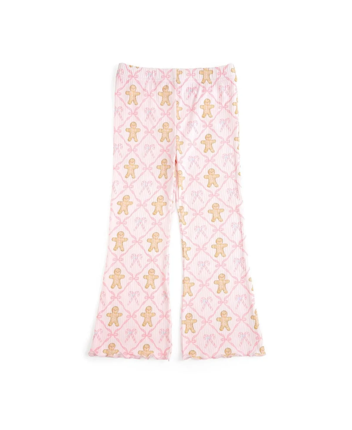 Gingerbread Bow Trellis Pull-On Flare Leggings by Sweet Wink