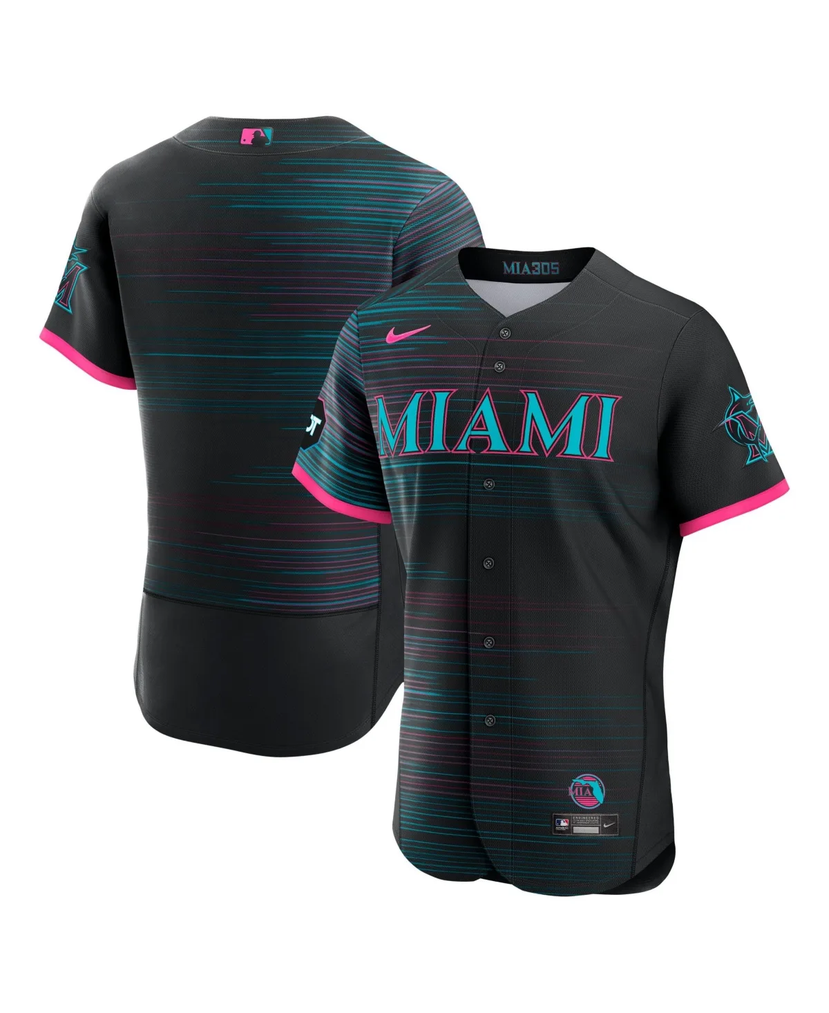 Miami Marlins City Connect Authentic Sponsor Patch Jersey by Nike