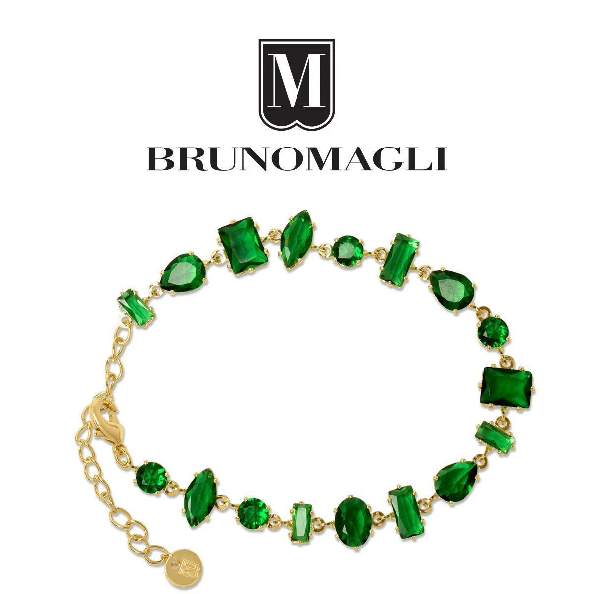 Renata Gold Bracelet, Smeraldo by Bruno Magli