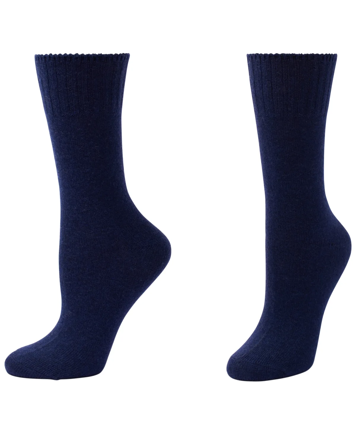 Cashmere-Blend Ribbed-Welt Crew Socks