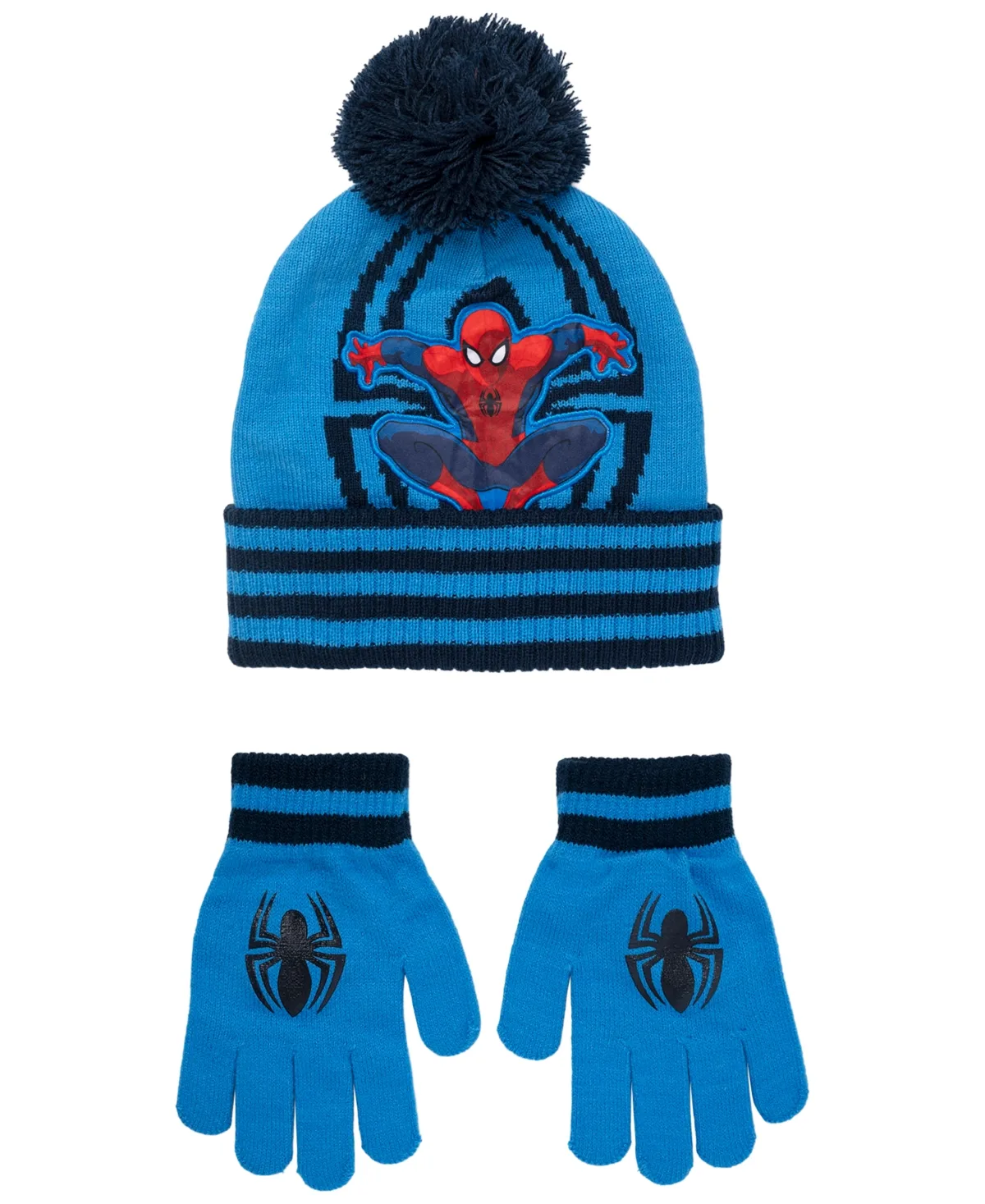 Spider-Man Pom-Pom Hat and Gloves, 2-Piece Set by Spider Man