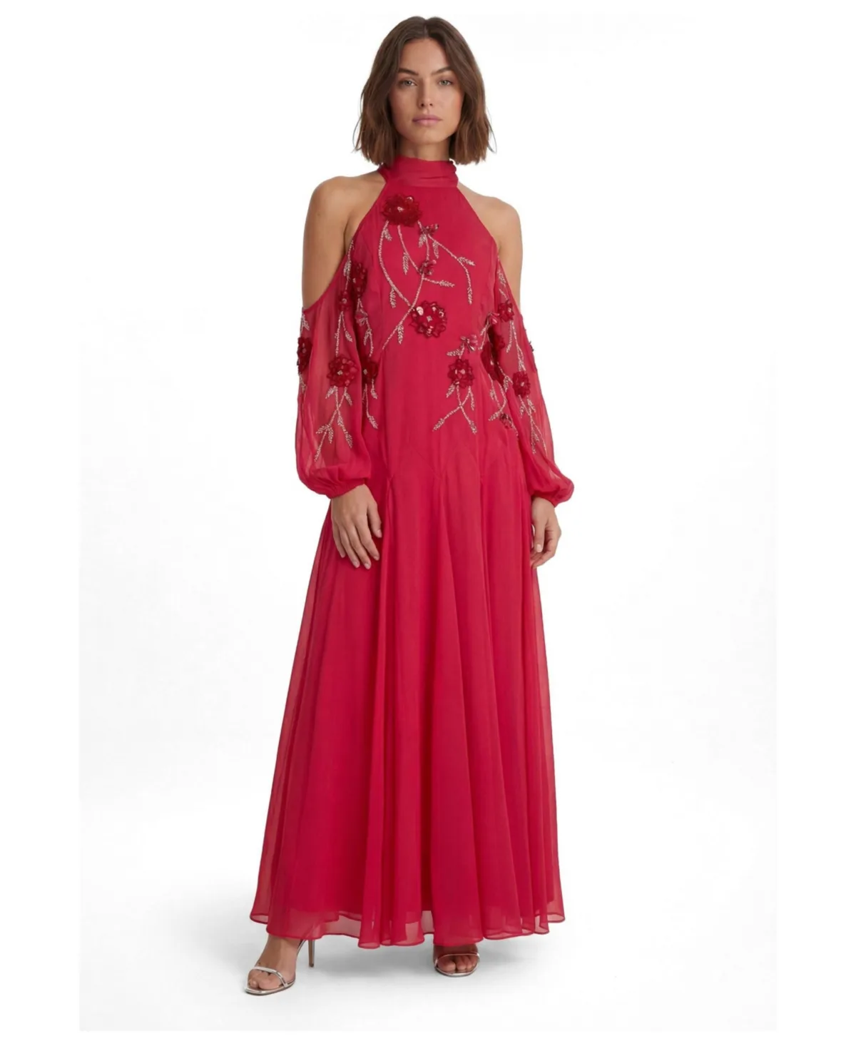 3D Floral Applique Maxi Dress by Karen Millen
