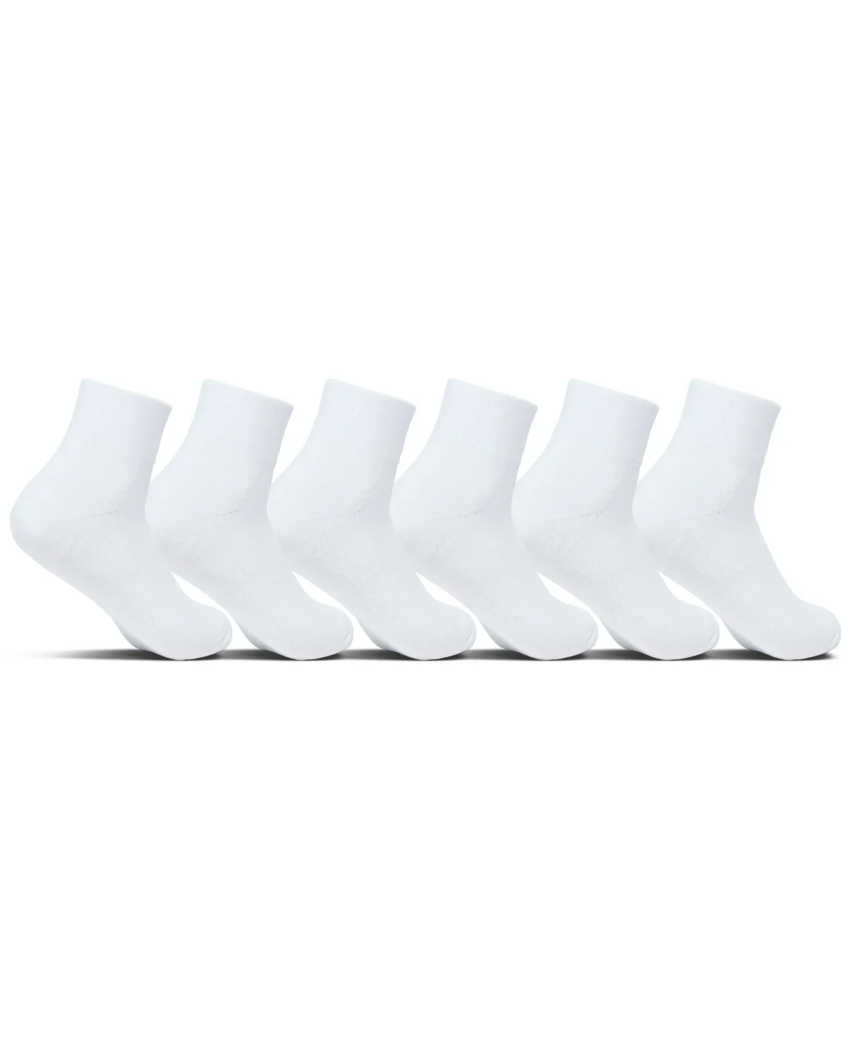 Cotton-Blend Quarter Socks, 6-Pack by Sof Sole