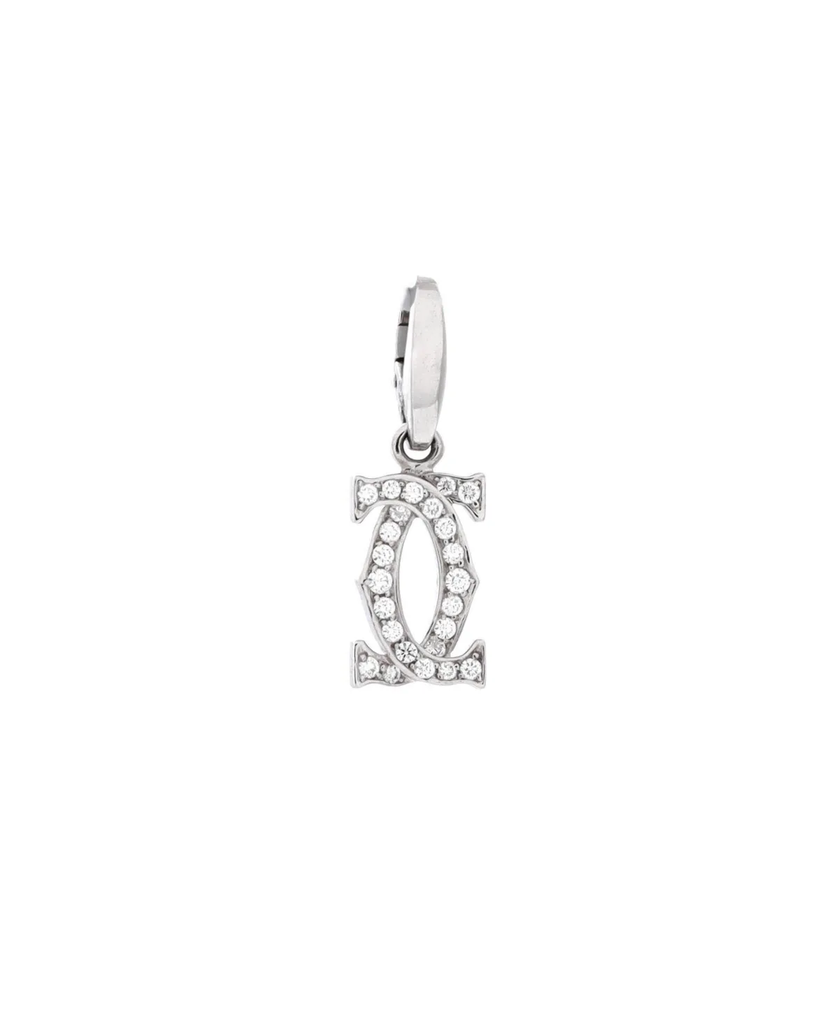 Pre-Owned Cartier Double C Charm Pendant - 18k White Gold by Cartier's