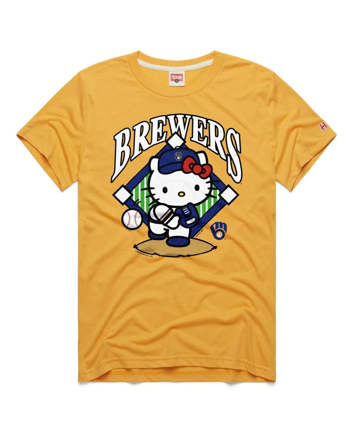 Milwaukee Brewers Hello Kitty Tri-Blend T-Shirt by Homage