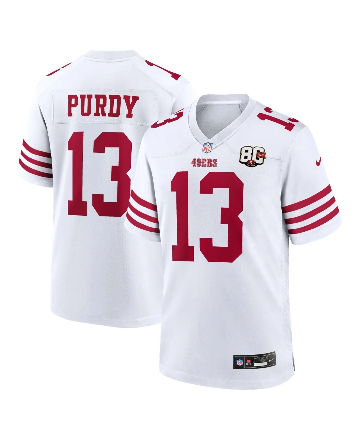 Brock Purdy San Francisco 49ers 80th Anniversary Game Jersey