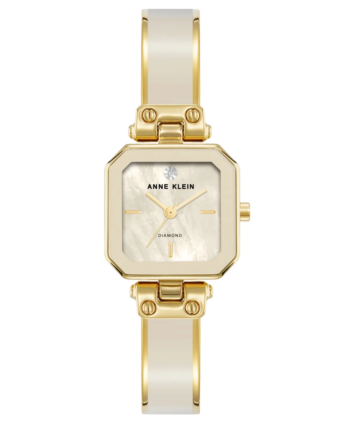 Quartz Octagonal Gold-Tone Bangle Watch 24mm by Anne Klein
