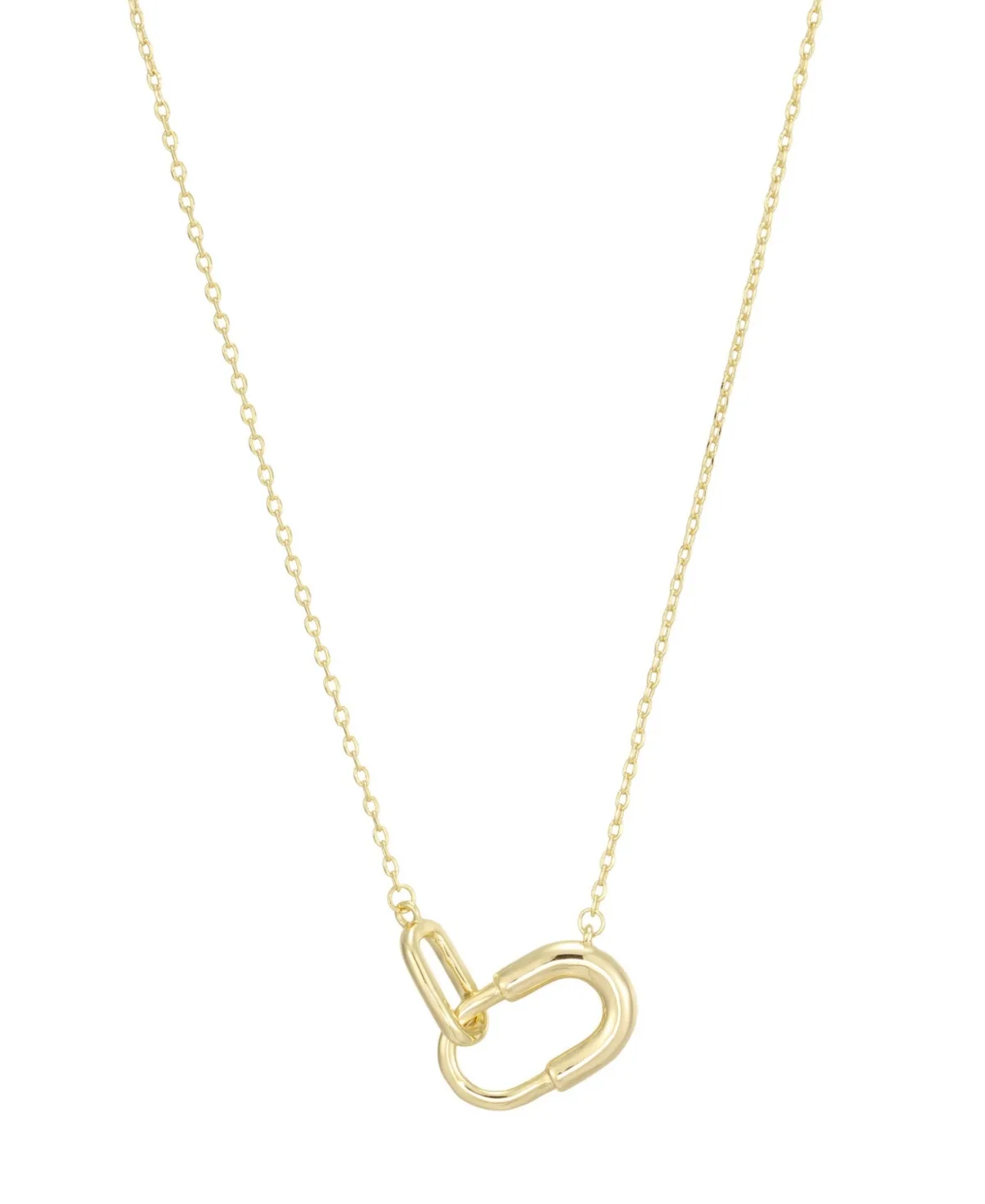 Gold-Plated Carabiner Pendant Necklace by Adornia