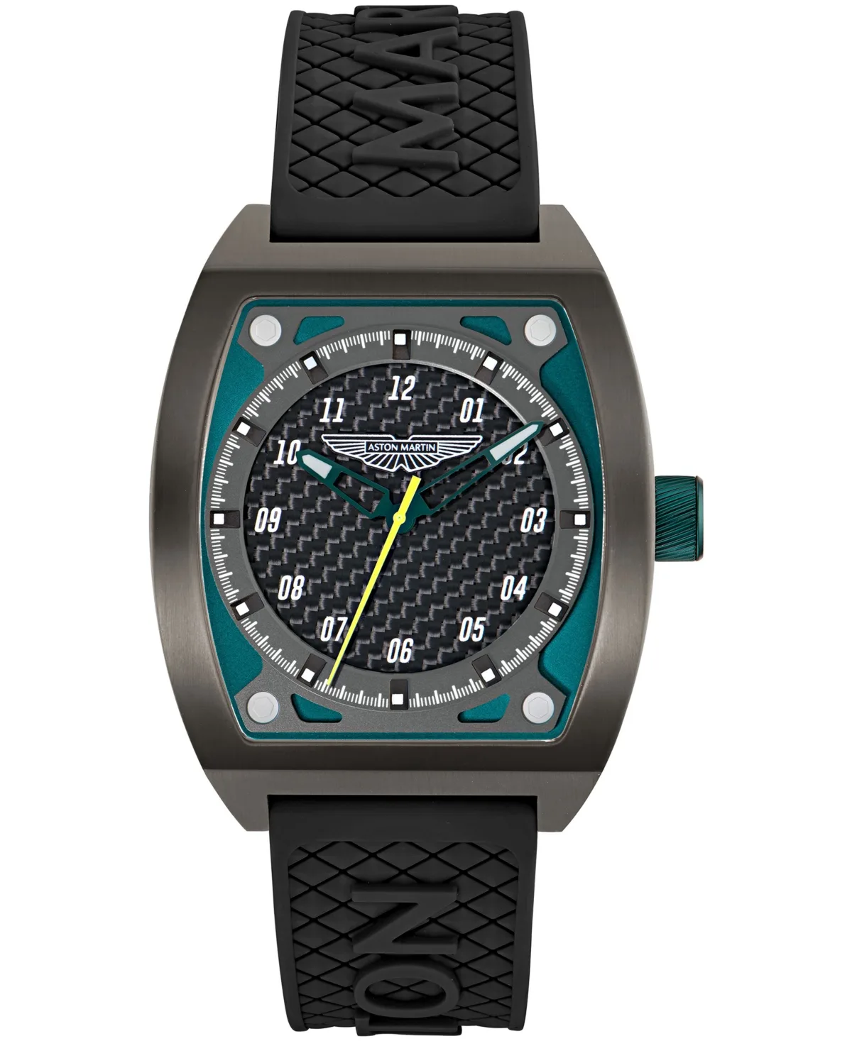 Quartz Three-Hand Silicone Strap Watch 41mm by Aston Martin