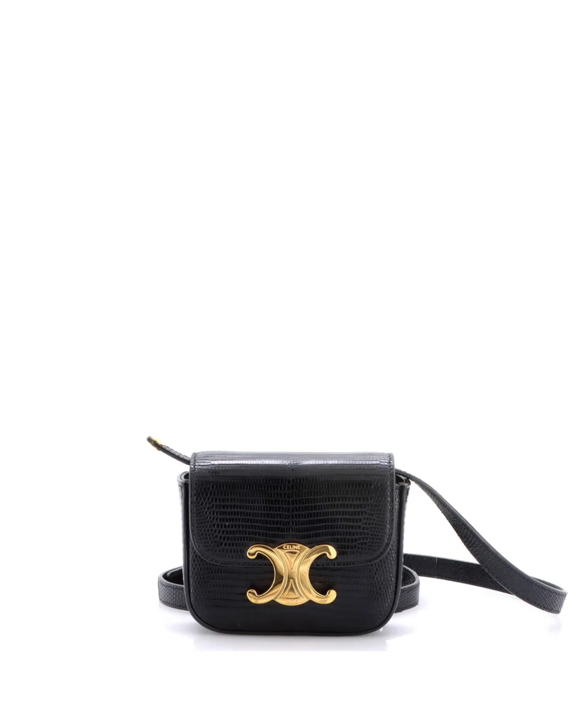 Pre-Owned Mini Lizard Claude Shoulder Bag by Celine