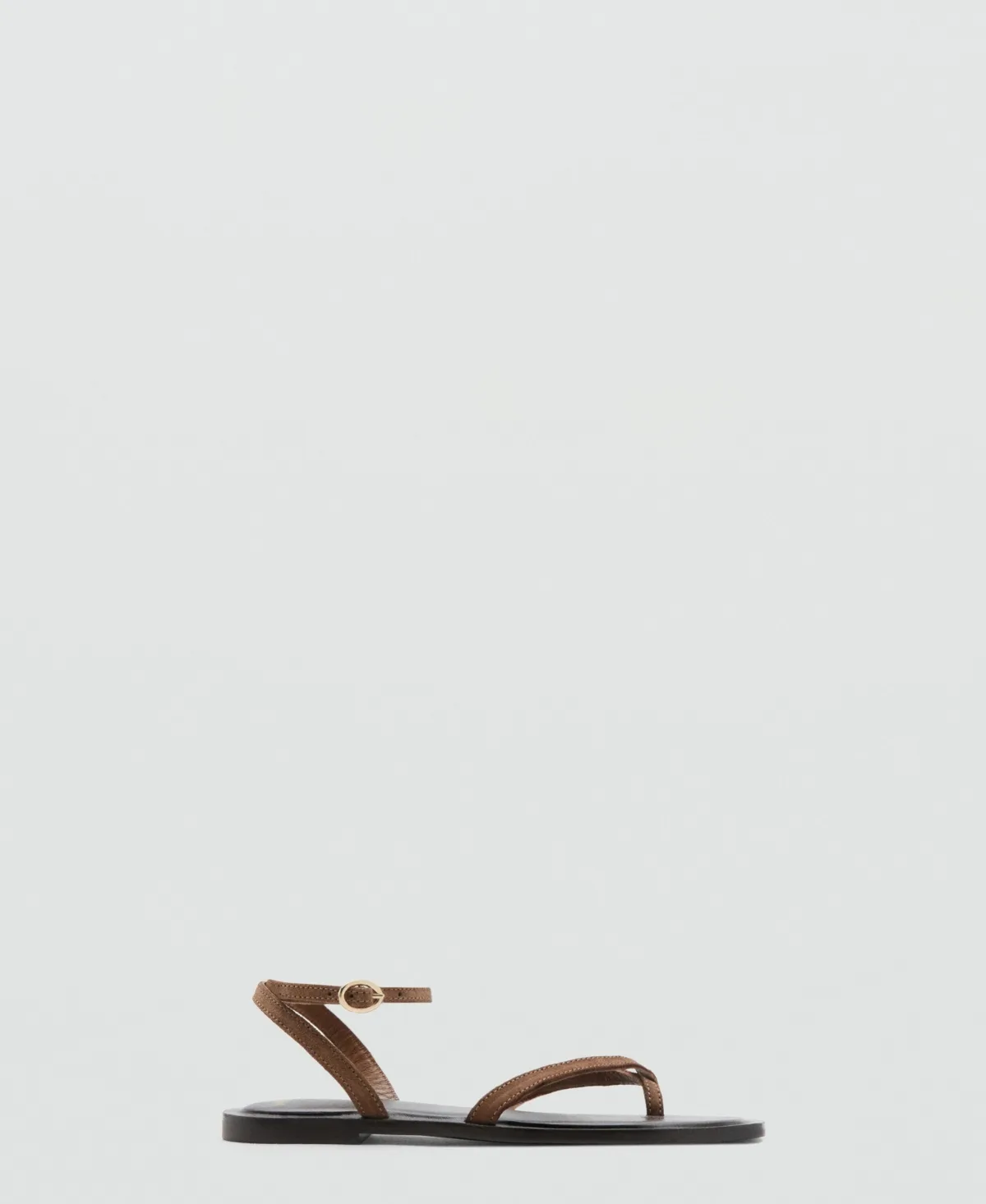 Crossed Straps Leather Sandals by Mango