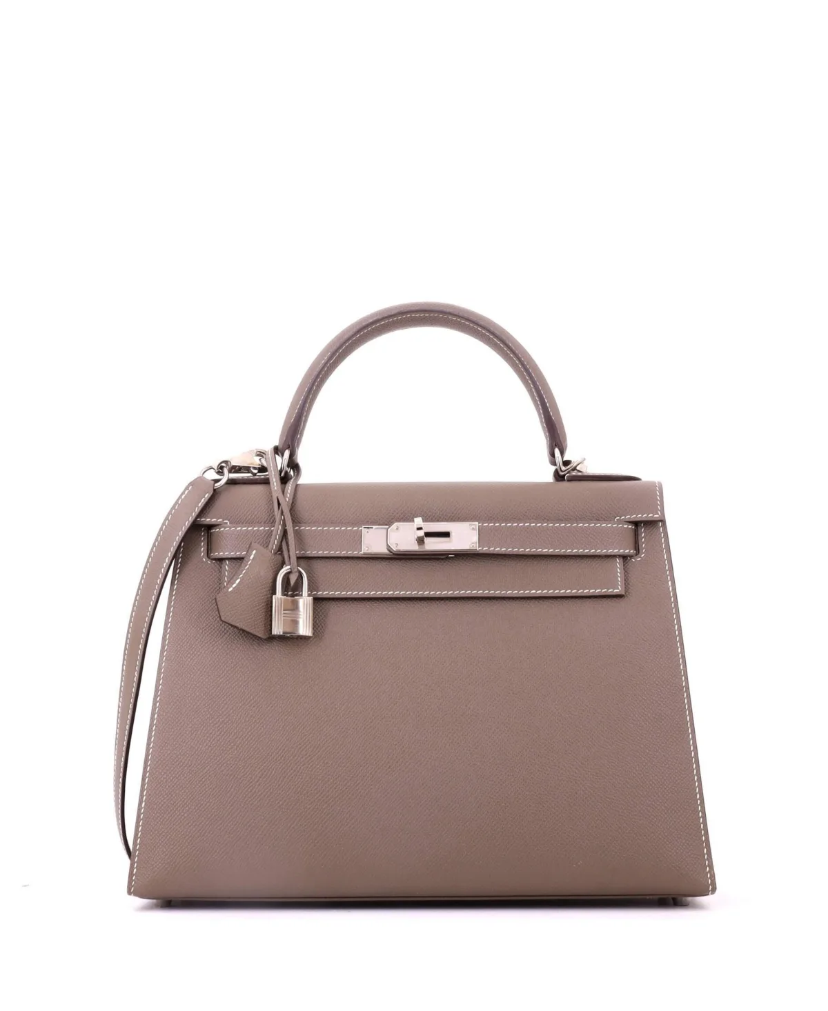 Pre-Owned Kelly 28 Handbag Epsom with Palladium Hardware