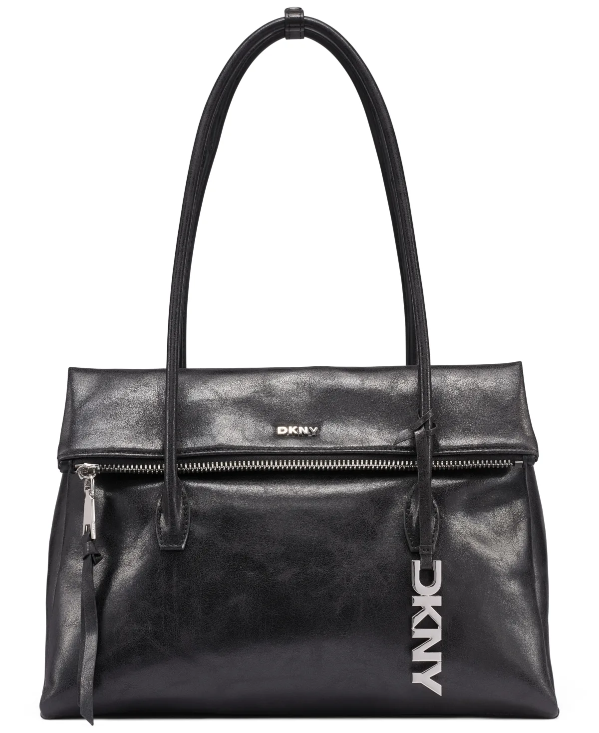 Rivington Silver-Tone Hardware Large Satchel Handbag by DKNY