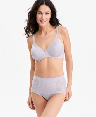 One Smooth Ultra Light Shaping Underwire Bra Breathe Lace High Rise Brief Underwear by Bali