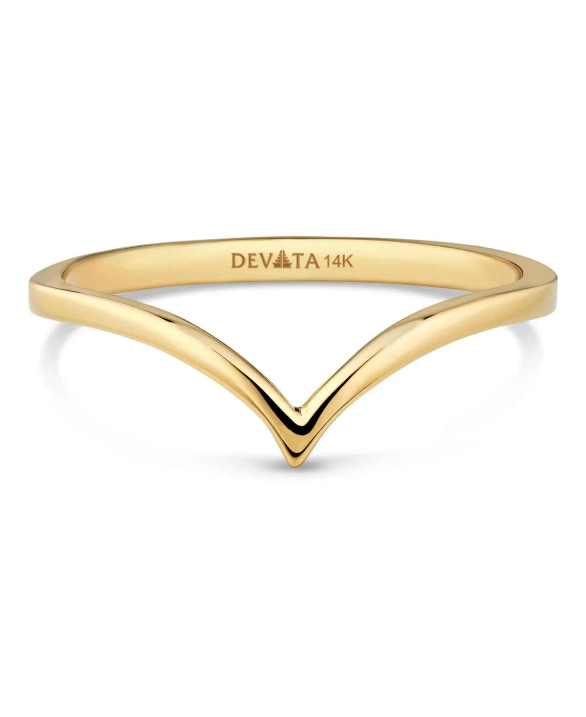 Chevron Ring in 14K Gold by Devata