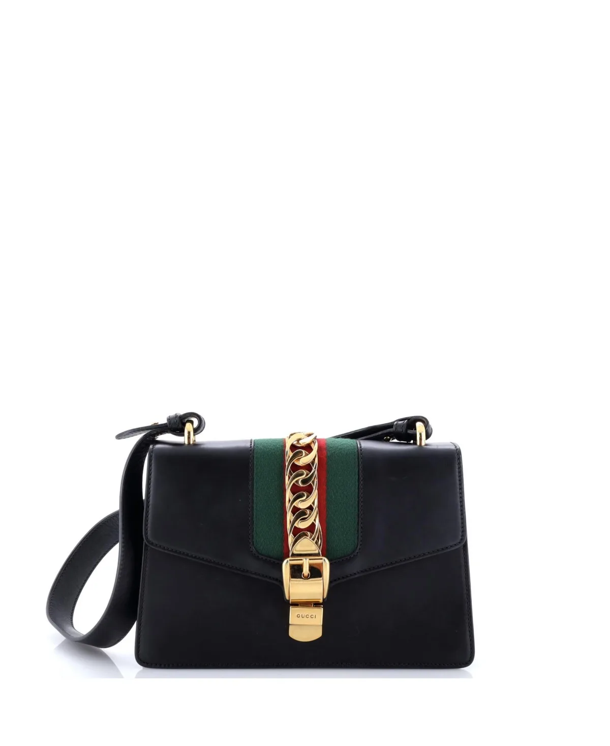 Pre-Owned Gucci Small Leather Sylvie Shoulder Bag