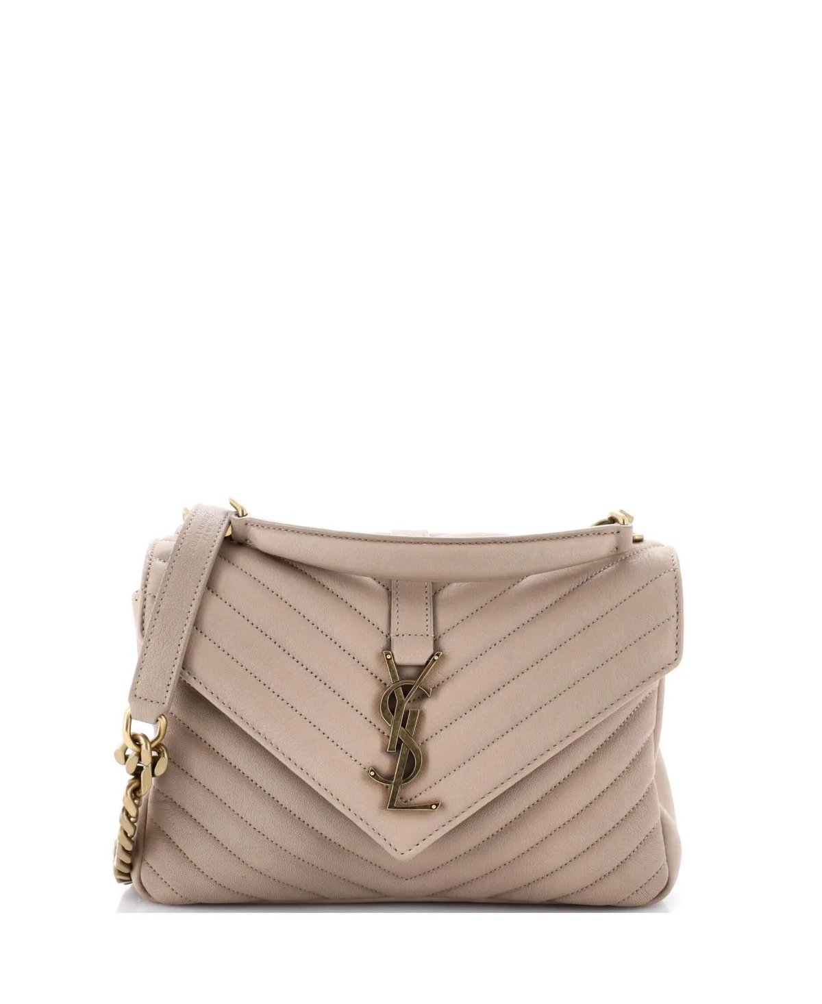 Pre-Owned Saint Laurent Medium Classic Monogram College Bag Quilted Leather by Saint Laurent