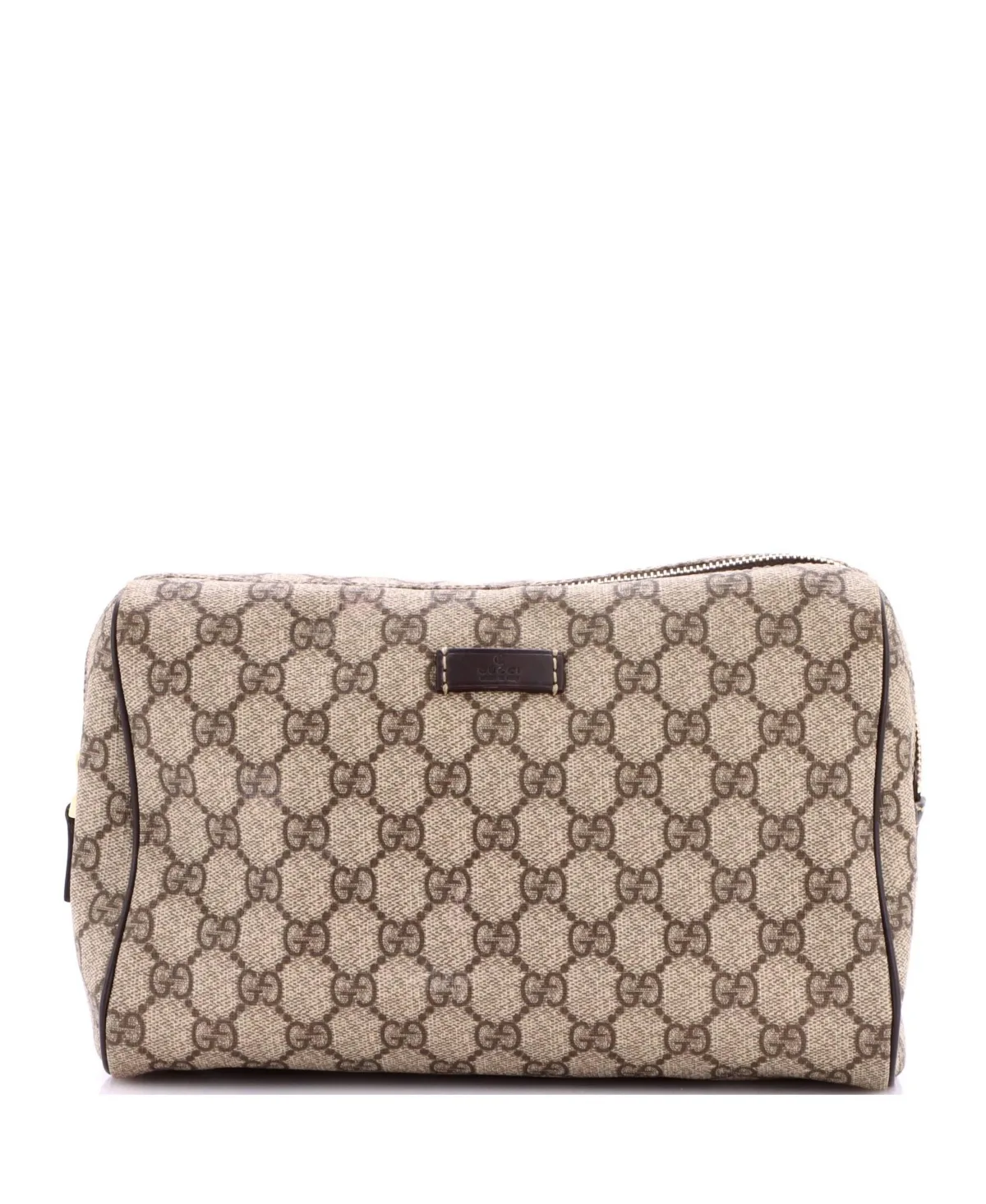 Pre-Owned Gucci Small Zip Toiletry Case Gg Coated Canvas by Gucci