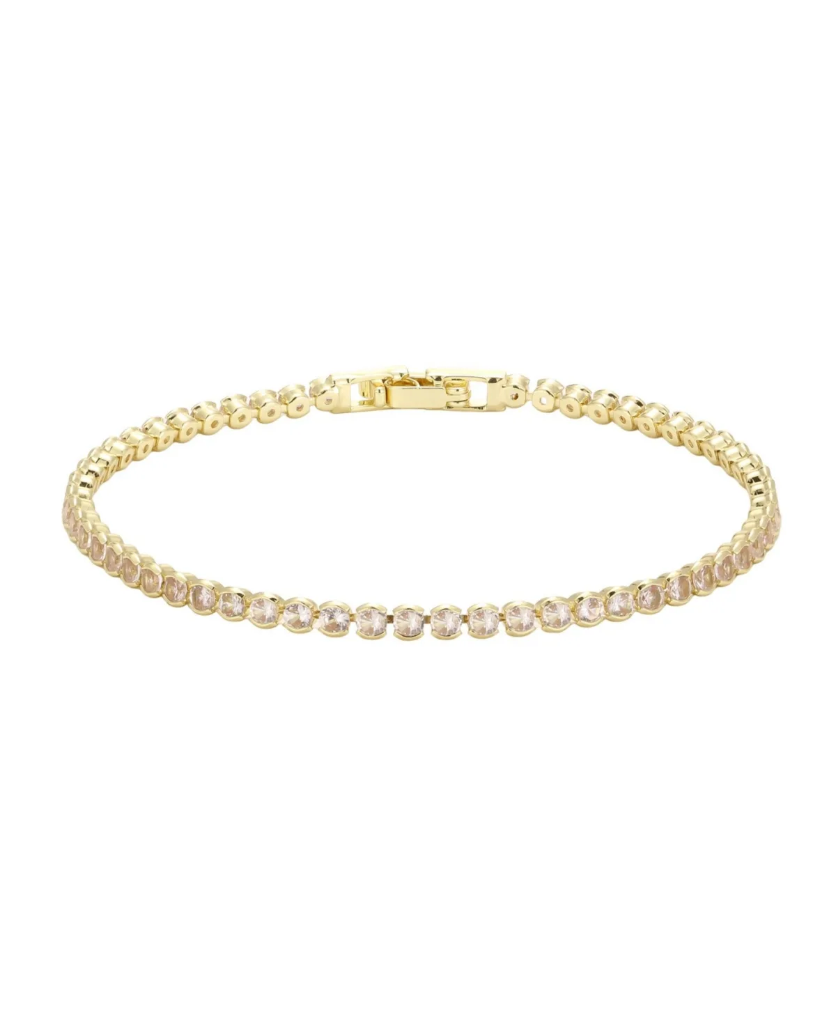 Cubic Zirconia Gold-Tone Tennis Bracelet by Adornia