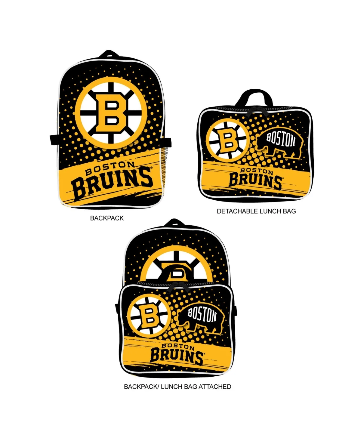 Boston Bruins Backpack & Lunch Box 2-Piece Set by Mojo