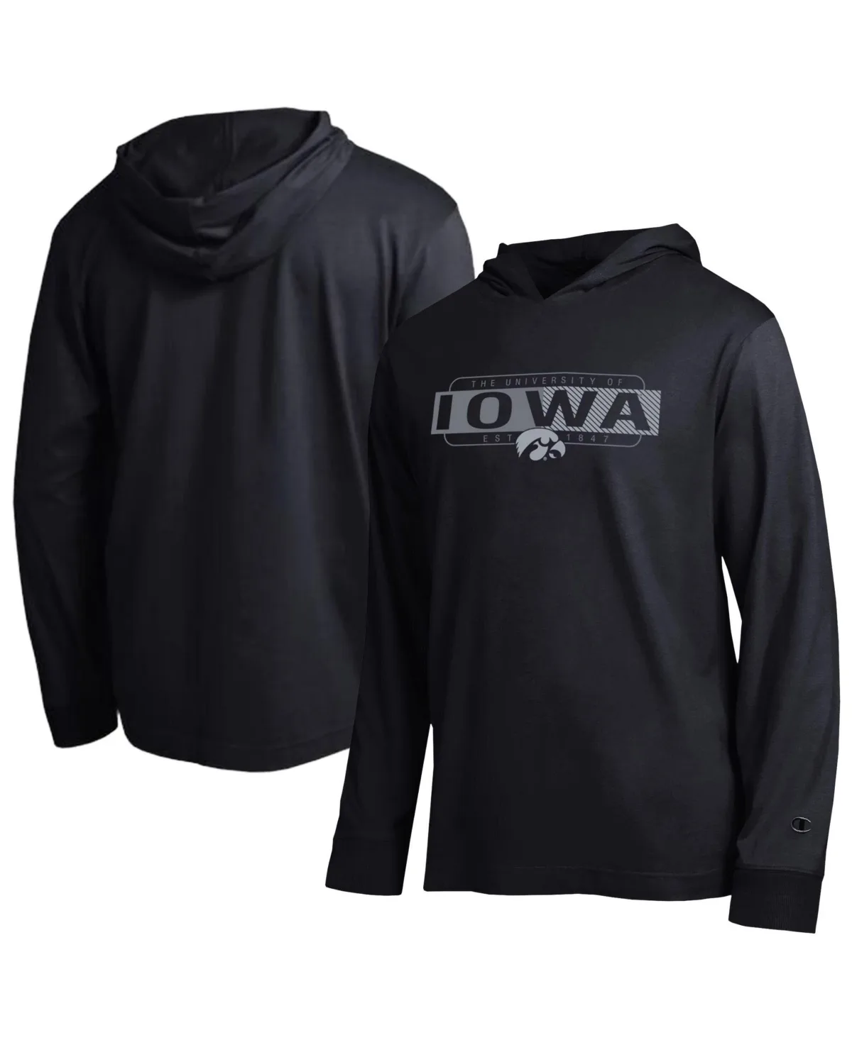 Iowa Hawkeyes GradientAll-Star Long Sleeves Hooded T-Shirt by Champion