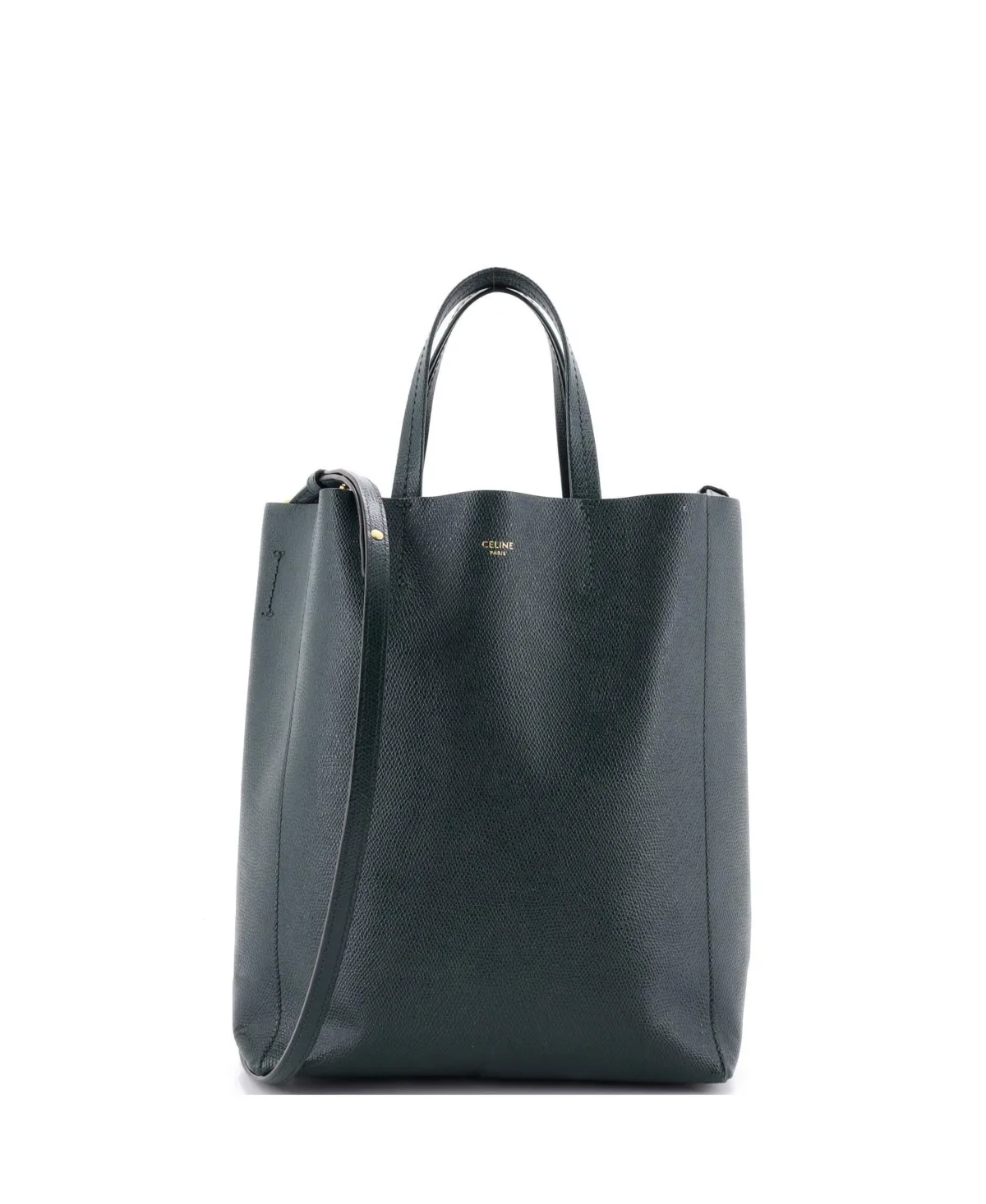 Pre-Owned Celine Small Vertical Cabas Tote Grained Calfskin by Celine