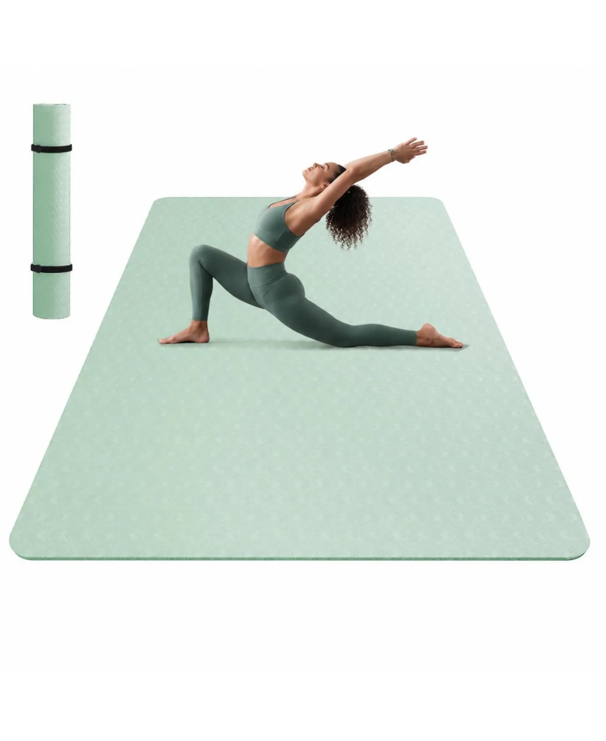 Extra Large Wide Exercise Mat Non-Slip Thick for Home Workouts Pilates Stretching Cardio - 78x54 6mm by Sportneer