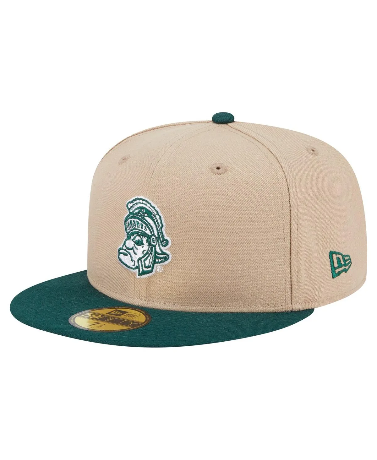 Michigan State Spartans Throwback Two-Tone 59FIFTY Fitted Hat by New Era
