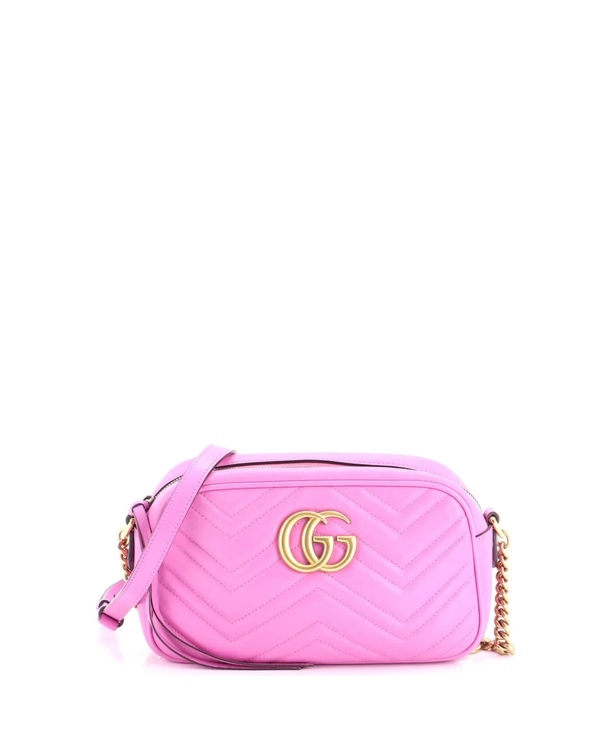 Pre-Owned Gg Marmont Small Leather Shoulder Bag by Gucci