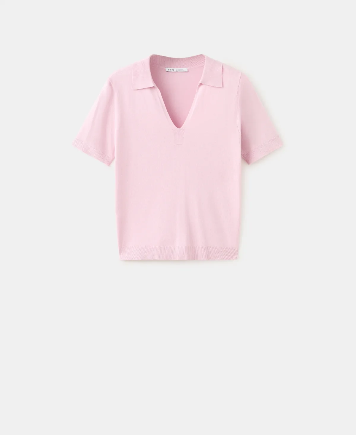 Fine-Knit Polo Shirt by Mango