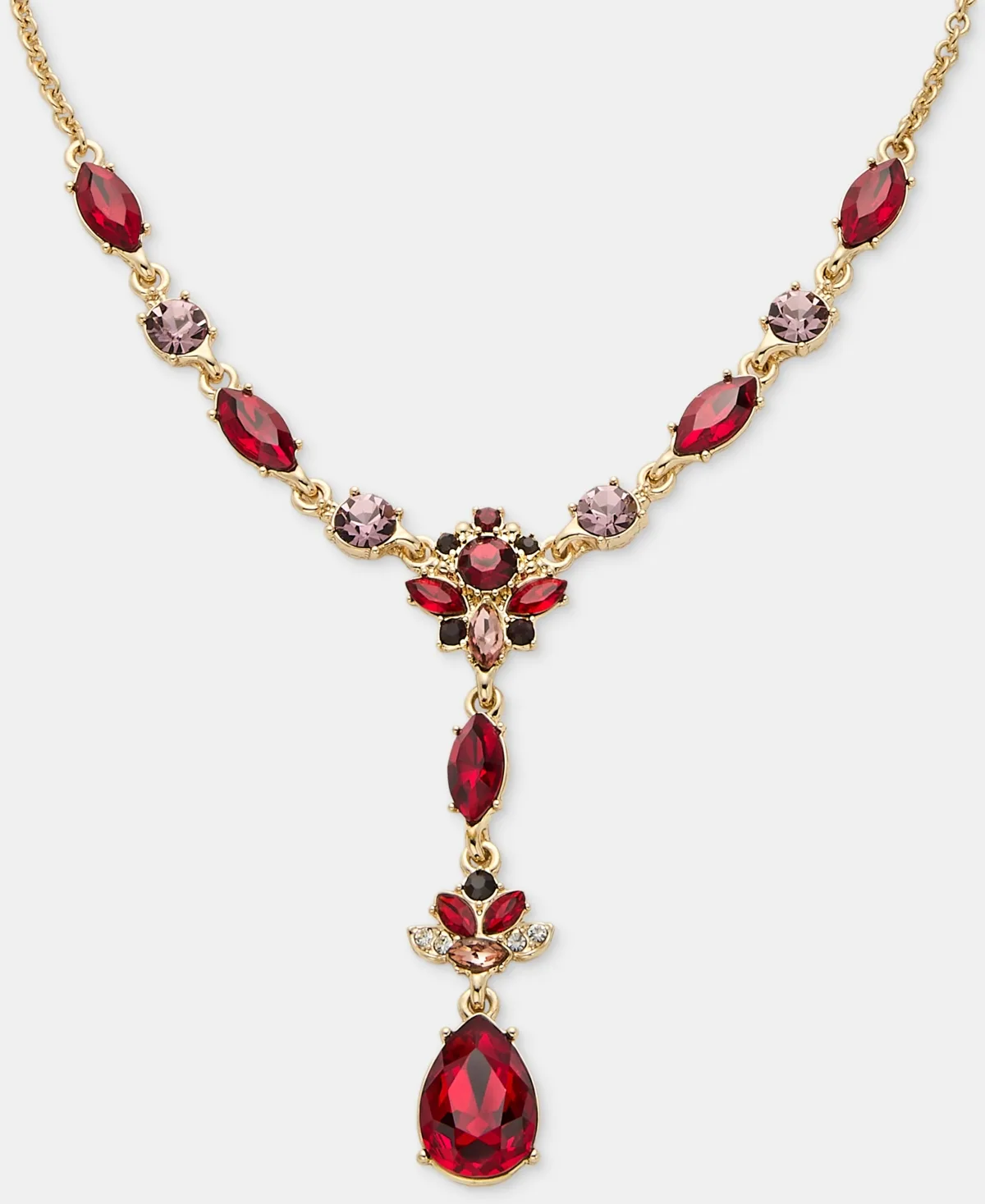 Glass Crystal Y-Neck Necklace by Marchesa